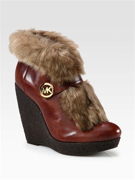 michael kors lark faux fur boots|Michael kors fur boots + FREE SHIPPING .